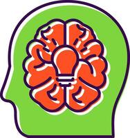 Brain Filled  Icon vector