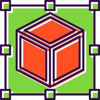 Scale Filled  Icon vector