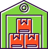 Warehouse Filled  Icon vector