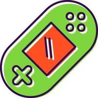 juego consola lleno icono vector