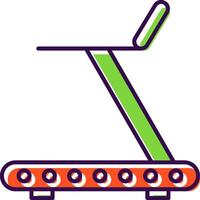 Treadmill Filled  Icon vector