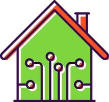 Smart Home Filled  Icon vector