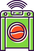 Smart Washing Machine Filled  Icon vector