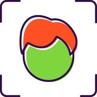 Face Scan Filled  Icon vector