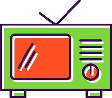 televisión lleno icono vector