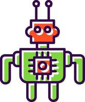 Robot Filled  Icon vector