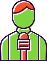 Journalist Filled  Icon vector