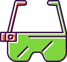 Ar Glasses Filled  Icon vector