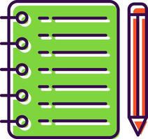 Notepad Filled  Icon vector