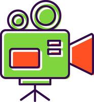 Video Camera Filled  Icon vector