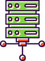 Server Filled  Icon vector