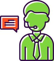 Repoter Filled  Icon vector