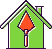 House Construction Filled  Icon vector