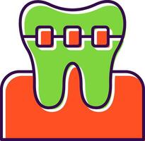 Braces Filled  Icon vector