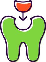 Tooth Filling Filled  Icon vector