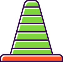 Traffic Cone Filled  Icon vector