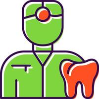 Dentist Filled  Icon vector