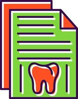Dental Record Filled  Icon vector