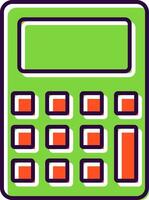 calculadora lleno icono vector