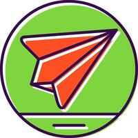 Paper Plane Filled  Icon vector