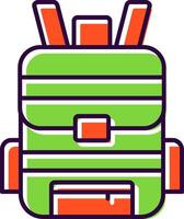 Backpack Filled  Icon vector