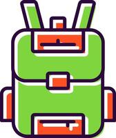 Backpack Filled  Icon vector