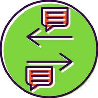 Transfer Filled  Icon vector