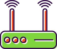 Modem Filled  Icon vector