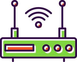 Modem Filled  Icon vector