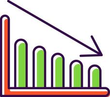 Chart Filled  Icon vector