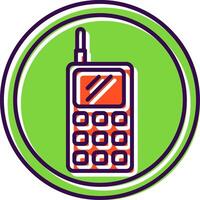 Walkie Talkie Filled  Icon vector