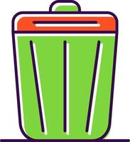 Trash Filled  Icon vector