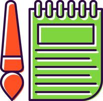 Sketchbook Filled  Icon vector