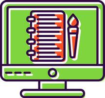 Sketchbook Filled  Icon vector