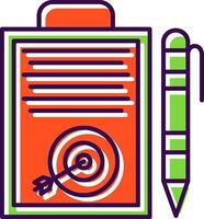 Planning Filled  Icon vector
