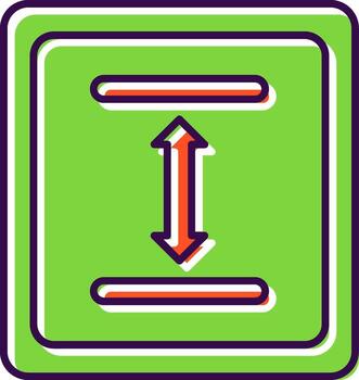 Between Filled  Icon vector