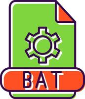 Bat Filled  Icon vector