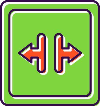 anchura lleno icono vector