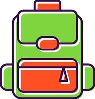 Backpack Filled  Icon vector