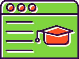 Online Learning Filled  Icon vector