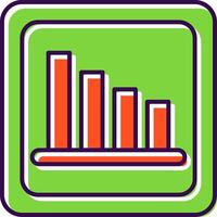 Bar Chart Filled  Icon vector
