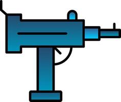 uzi línea lleno degradado icono vector