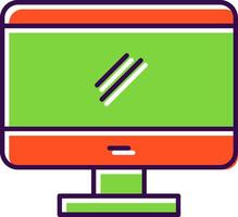 Monitor Filled  Icon vector