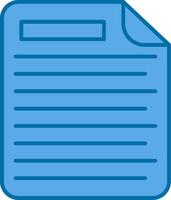 Document Filled Blue  Icon vector