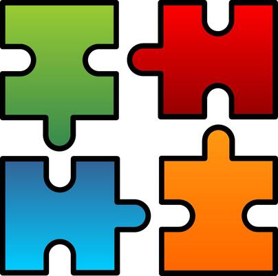 Puzzle Line Filled Gradient  Icon