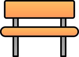 Bench Line Filled Gradient  Icon vector