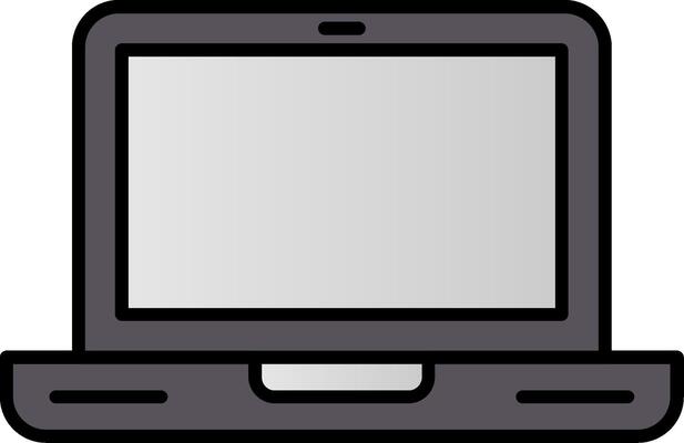 Laptop Computer Line Filled Gradient  Icon
