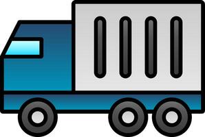 Truck Line Filled Gradient  Icon vector