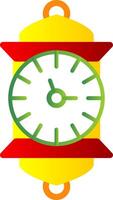 reloj plano degradado icono vector