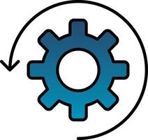 Automate Line Filled Gradient  Icon vector